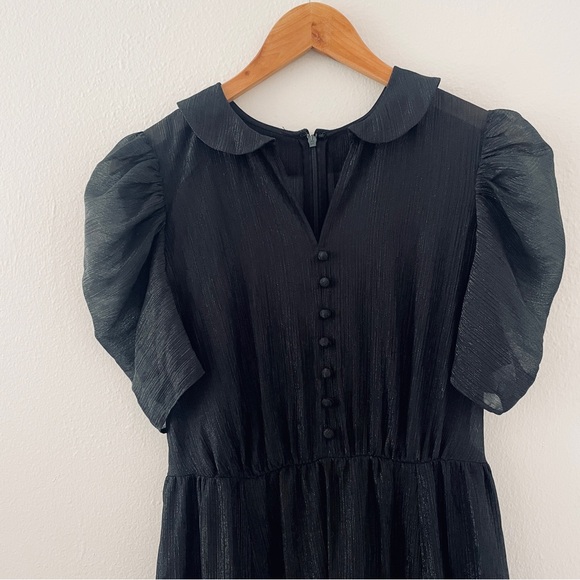 NWT Gal Meets Glam Jolene Black Shimmer Maxi Dress - Picture 10 of 12